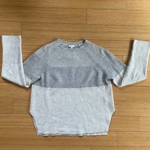Vince 100% Cashmere Tri-Color Split Hem Sweater